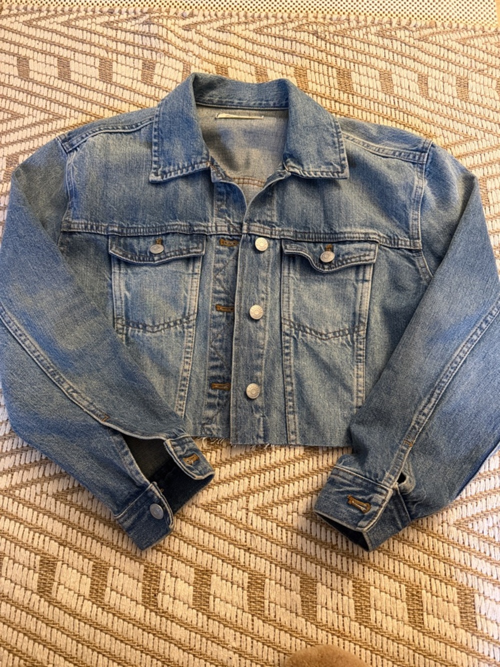 Madewell Cropped Denim Jean Jacket - Women size small